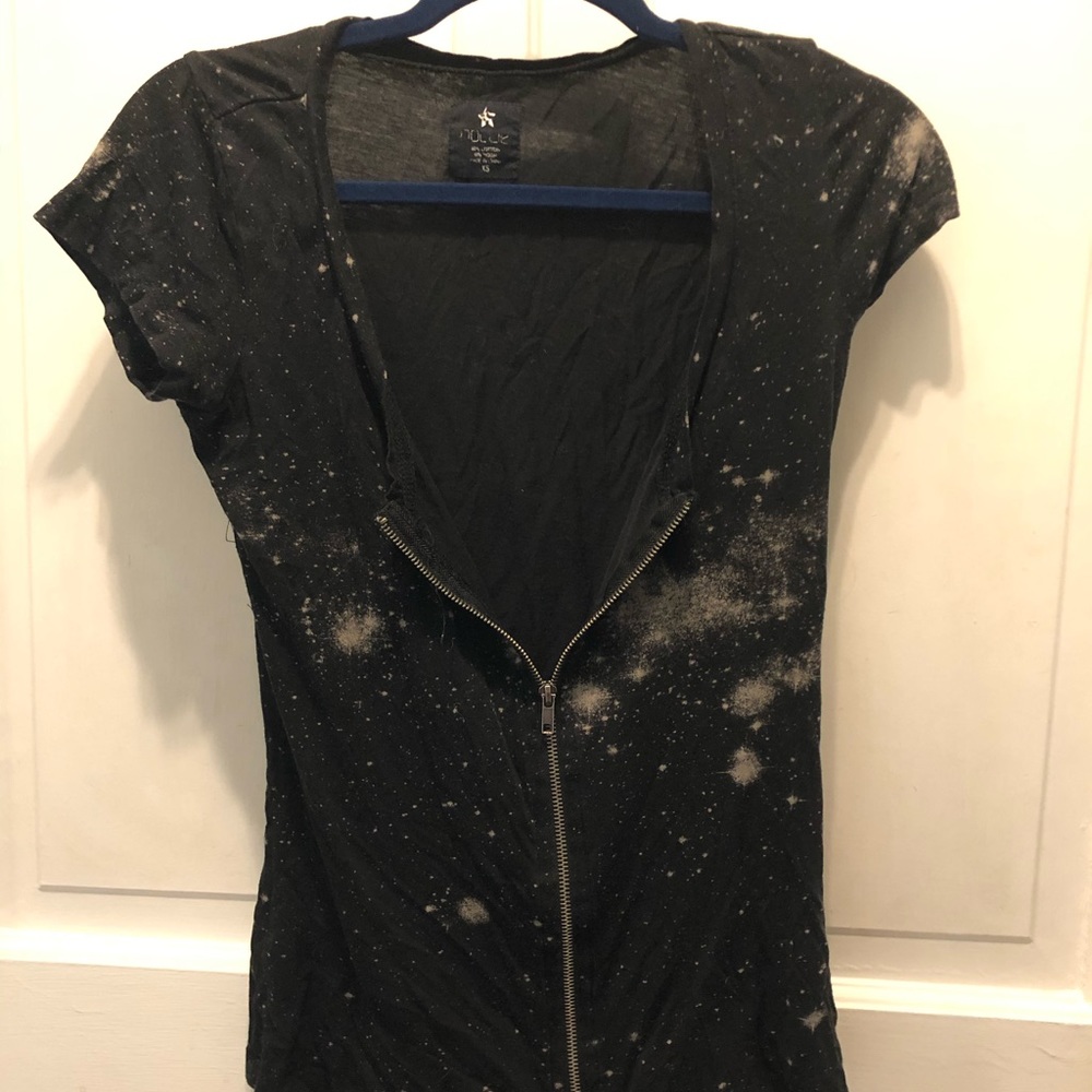 Zip front Nollie Universe Galaxy  Tee Shirt